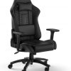 Amazon : $179.99 ($249.99)  Corsair TC100 Relaxed Gaming Chair - Leatherette - Racing-Inspired Design - Lumbar Pillow - Detachable Memory Foam Neck Pillow - Adjustable Seat Height - Adjustable Armrests - Black