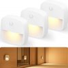 Amazon:$5.99 ($19.99)Motion Sensor Night Light LED Stair Lights Electric Torches for Lighting Battery Under Cabinet Light for Kitchen,Bedroom,Bathroom of 3 Pack