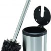 Amazon:$7.72 ($8.99)Bath Bliss Toilet Brush and Holder | Self Closing Lid | 360 Degree Brush Head | Bathroom Cleaning | Compact Size | Storage and Organization | Stainless Steel