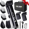 Amazon : $13.99 ($27.99) FADEKING® Beard Trimmer for Men - IPX7 Waterproof Shaving Kit with Cordless Hair Clippers, Nose Hair Trimmer, Razors for Men, Mustache Nose Body Facial Hair Shaver with Travel Lock(Silver)