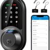 Amazon : $79.99 ($179.99)  Veise Smart Lock, Fingerprint Door Lock, 7-in-1 Keyless Entry Door Lock with App Control, Electronic Touchscreen Keypad, Smart Deadbolt, Biometric Smart Locks for Front Door, Matte Black
