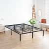 Amazon : $39.04 ($99.50)  Olee Sleep 14 Inch Heavy Duty Steel Slat Anti-Slip Support, Easy Assembly Platform Bed Frame, Noise Free Steel Mattress Foundation, Maximum Storage, No Box Spring Needed, Black, King Size