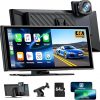 Amazon : $69.92 ($129.89)  LAMTTO 9.26'' Wireless Carplay Touchscreen with 4K Front Dashcam,Protable Carplay Screen Digital Media Receivers - Android Auto,Bluetooth,GPS Navigation,G-Sensor,Loop Recording,Mirror Link