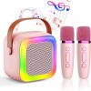 Amazon: $14.99 ($29.99) Mini Karaoke Machine for Kids Teen Adults, Kids Karaoke Machine with 2 Wireless Microphones