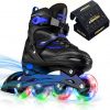 Amazon : $29.99 ($59.99)  Adjustable Inline Skates for Boys and Girls Ages 4-12, Roller Skates Blades for Kids with Full Light Up Wheels, Fun Illuminating Roller Skates for Beginner Youth and Toddlers