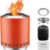 Amazon : $19.59 ($29.99) VEVOR Tabletop Fire Pit,6 inch Stainless Steel Tabletop Fireplace Indoor Outdoor,Portable Rubbing Burner Smores Maker with Stand,Wood Burning or Pellet Fueled for Camping,Patiog,Cylinder Red 1.96 lbs
