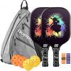 Amazon : $15.99 ($59.99)  niupipo Pickleball Paddles, USAPA Approved Pro Graphite Pickleball Paddle/Paddles Set, Polypropylene Honeycomb Core, Cushion 4.72In Grip, Portable Bag/Paddle Cover, Lightweight Pickleball Racket