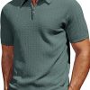 Amazon: $13.19 ($32.99) Men’s Polo Shirts Quarter Zip Textured Knit Shirts Summer Shirt