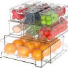 Amazon:  $19.94 ($39.98) 10Pack Fridge Organizer Bins – 3Size Clear Refrigerator Organizers & Storage