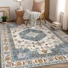 Amazon:  $23.99 ($59.99) 5×7 Boho Area Rug Large Non Slip Washable Area Rugs Bohemian Vintage Carpet