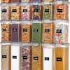 Amazon : $31.99 ($53.13)  Airtight Food Storage Containers with Lids, Vtopmart 24 pcs Plastic Kitchen and Pantry Organization Canisters for Cereal, Dry Food, Flour and Sugar, BPA Free, Includes 24 Labels，Black
