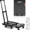 Amazon:$22.79 ($46.99)SOYO Folding Hand Truck, 500lbs Heavy Duty Dolly, Portable 6 Wheels Collapsible Luggage Cart with 2 Elastic Ropes for Moving, Travel, Shopping, House Office Use, Black