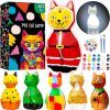Amazon:$5.99 ($11.99)Goodyking Paint Your Own Cat Lamp Kit, DIY Cat Crafts Night Light, Painting Kit Arts & Crafts for Kids Ages 8-12, Art Supplies Birthday Easter Party Holiday Gift for Teens Girls Boys Age 3 4 5 6 7 8