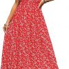 Amazon:$16.09 ($57.99)ZESICA Women's Summer Boho Floral Print Square Neck Ruffle Swing Beach Long Maxi Dress