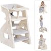 Amazon:$54.99 ($99.99)Welnow Toddler Kitchen Step Stool Helper, 3-in-1 Adjustable Kids Kitchen Learning Tower, Multi-Functional Standing Tower Chair with Safety Barrier & Belt for Bathroom Sink, Kitchen Counter