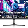 Amazon:$139.99 ($179.99)SANSUI 27 Inch WQHD 2560 x 1440 Gaming Monitor 180Hz 1ms Fast IPS Computer Monitor, DP 1.2 x2 | HDMI 2.0 x2 | VESA Mount, 120% sRGB HDR Eye Care Metal Stand (ES-G27F2Q, DP Cable Included)