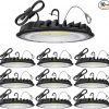 Amazon:$178.49 ($256.99)10 Pack ETL 155W UFO LED High Bay Light, 22500lm, Daylight 5000K, US Plug,110-277V, IP65 Waterproof Commercial LED Shop Lights for Workshop Factory Barn Warehouse, Garage ETL Listed