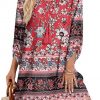 Amazon:$14.49 ($28.99)Zeagoo Womens Boho Dresses Casual Beach Summer Dress Tassel Tie Neck 3/4 Long Sleeve Mini Sundress 2025 Floral Print Cover Up
