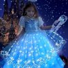 Amazon :$19.99 ($39.99)Princess Dress for Girls 3 4 5 6 7, Dress Up Costume with Detachable Cape, Halloween Birthday Party Gift for Toddler