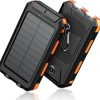 Amazon: $11.99 ($29.99) Solar Charger Power Bank – 36800mAh Portable Charger,QC3.0 Fast Charger