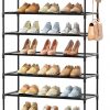 Amazon: $17.99 ($35.99) 10 Tiers Metal Shoe Rack Tall for Closet Entryway Tall Metal Shoe Rack 24 inches Wide