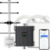 Amazon : $99.99 ($119.00) Cell Phone Signal Booster for Verizon and AT&T | Up to 4,500 Sq Ft | Boost 4G LTE 5G Signal on Band 12/13/17 | 65dB Dual Band Cellular Repeater with High Gain Antennas | FCC Approved