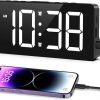 Amazon: $9.99 ($12.99) Digital Clock Large Display, LED Alarm Clock for Bedroom, USB/Battery Powered