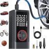 Amazon:$19.99 ($59.99)Tire Inflator Portable Air Compressor, Cordless Air Pump for Car Tires, 150PSI Portable Tire Inflator, LCD Dual Screen, Electric Pumps for Car Bike Motorcycle Balls