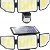 Amazon: $18.14 ($51.99) 3000LM Solar Lights Outdoor, 258 LED 3 Heads Security Lights with Remote Control