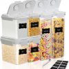 Amazon:  $19.49 ($38.99)12Pcs Cereal Storage Container Set, Flip Top, Air Tight Pantry Storage Containers