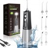 Amazon : $25.99 ($29.99)  Water Flosser Teeth Pick: 5 Modes Cordless Water Dental Floss 300ML Portable Rechargeable IPX7 Waterproof Electric Water Flossing Cleaning Picks with 6 Jet Tips Oral Irrigator Cleaner, Black