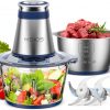 Amazon: $19.99 ($39.99) Food Processor, 500W Electric Food Chopper w/ 2 Bowls (8 Cup+8 Cup) & 2 Bi-Level Blades