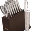 Amazon : $39.99 ($119.99) Knife Set, Astercook 15 Pcs Knife Sets for Kitchen with Block, Dishwasher Safe Kitchen Knife Set with Built-in Sharpener, German Stainless Steel Knife Block Set