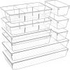 Amazon: $14.79 ($39.99) 9 Pack Drawer Organizer, 3 Sizes Clear Plastic Drawer Organization Storage Bins, Non-Slip