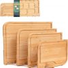 Amazon : $25.79 ($69.98)  4-Pieces Wooden Cutting Boards Set with Stand, Double-Sided: Wooden Chopping Board and Charcuterie Board, Bamboo Cutting Board Set with Holder, Wood Cutting Board for Kitchen, Wooden Cutting Board Set