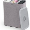 Amazon : $77.99 ($129.99) Joseph Joseph Tota Trio 90-liter/23.8 Gallon Laundry Hamper Separation Basket with lid, 3 Removable Washing Bags with Handles, Grey