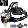 Amazon : $14.49 ($28.99)  100000 Lumen LED Headlamp, Rechargeable Head Lamp LED, 7 Modes Super Bright Waterproof Head Lights, 90° Adjustable Head Lamps for Running, Camping, Outdoors, 50 Hours Battery Life Hard Hat Headlamps