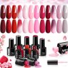 Amazon: $6.99 ($9.99) Gel Nail Polish Set, 12 Colors Burgundy Red Gel Polish Set Valentine’s
