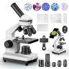 Amazon:  $52.79 ($109.99) Compound Microscope Powerful Biological Microscopes for School Laboratory Home Education