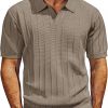 Amazon: $8.62 ($32.99) Mens Polo Shirts V-Neck Knit Polo Textured Summer Shirts