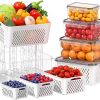 Amazon: $10.99 ($21.99) 5 PCS Large Fruit Storage Containers for Fridge, Airtight Food Storage