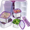 Amazon: $14.99 ($31.86) Stainless Steel Kids Bento Lunch Box Leak Proof 5-Compartment with Lunch Bag