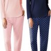 Amazon:  $11.50 ($43.99) 2 Pack Womens Pajamas Set Long Sleeve Sleepwear Top and Jogger Pants