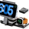 Amazon : $17.49 ($34.99)  3 in 1 Foldable Wireless Charging Station for MagSafe, Travel Magnetic Charger Stand for iPhone 16 15 14 13 12 Pro Max, Fast Nightstand Charging Dock for Apple Watch/AirPods with 20W Adapter