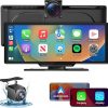 Amazon : $69.94 ($139.88)  Portable Wireless CarPlay Car Stereo: 10.26'' HD CarPlay Screen for Car with Car Play&Android Auto with 4K Dash Cam|Backup Camera|Mirror Link|Bluetooth|Navigation for All Vehicles