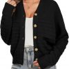 Amazon:  $10.39 ($25.99) Women Fall Long Sleeve V Neck Cardigan Button Down Lightweight Cropped Cardigan Sweater Jackets