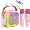 Amazon: $13.99 ($39.99) Kids Karaoke Machine with 2 Wireless Microphones and LED Lights Toys