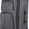 Amazon : $64.99 ($129.99)   SwissGear Sion Softside Expandable Luggage, Dark Grey, Checked-Medium 25-Inch