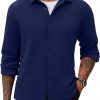 Amazon: $7.49 ($29.99) Men’s Lightweight Button Down Shirts Long Sleeve Casual Textured Overshirt