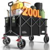Amazon:  $44.99 ($99.99) Collapsible Wagon Cart with Wheels, 200L Large Capacity Foldable Utility Wagon, Heavy Duty